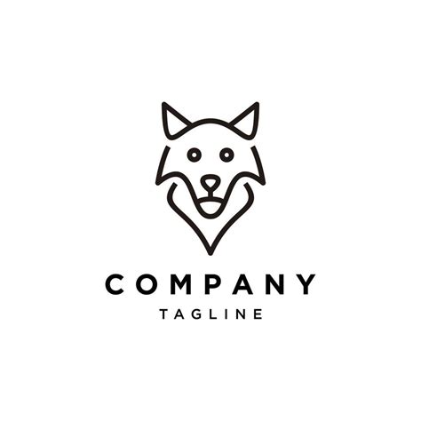 Wolf Head Logo Vector Icon Design Template Vector Art At Vecteezy