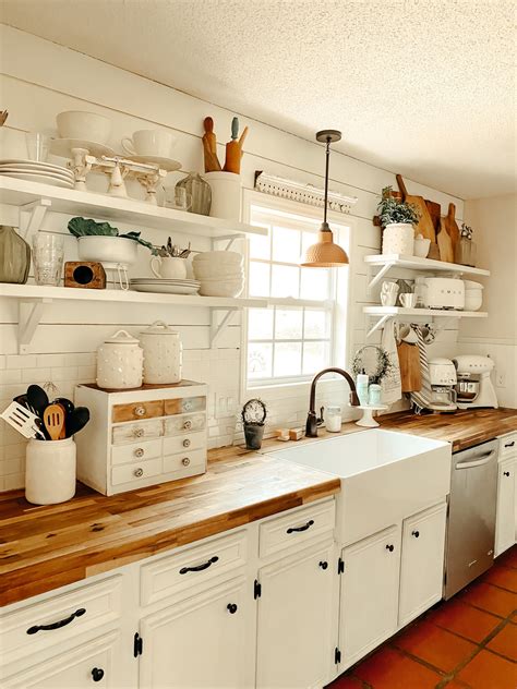 Simple Open Shelving Styling Rustic Kitchen Home Decor Kitchen Kitchen