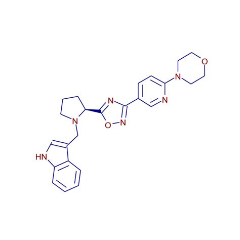 MzCloud 3 2S 2 3 6 4 Morpholinyl 3 Pyridinyl 1 2 4 Oxadiazol 5 Yl 1