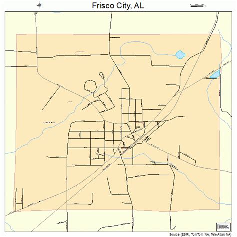 Frisco City Alabama Street Map 0128312