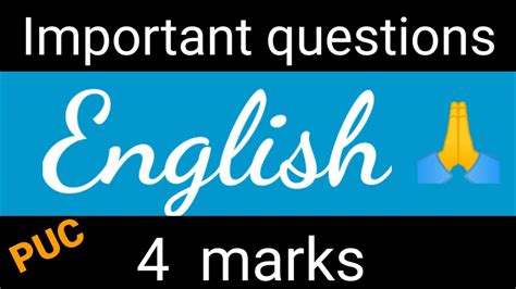 St Puc English Important Questions For Annual Exam Youtube