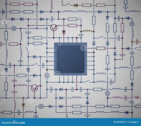 Electricity Circuit Diagram Stock Illustrations 2774 Electricity Circuit Diagram Stock