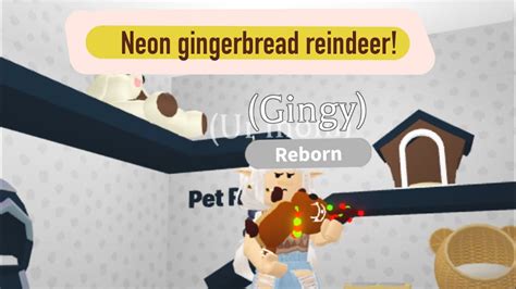 Making Neon Gingerbread Reindeer Adopt Me Winter Update Youtube