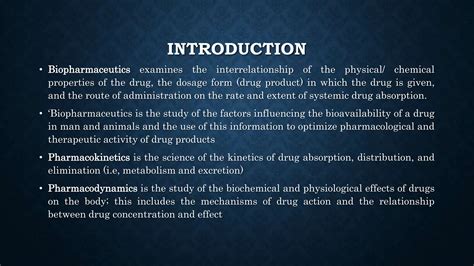 Introduction To BioPharmaceutics And Definitions PPT