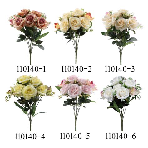 Simulation Flowers Artificial Rose Bushes Sinofloral