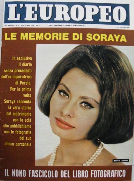 Sophia Loren Leuropeo Magazine 02 June 1962 Cover Photo Italy