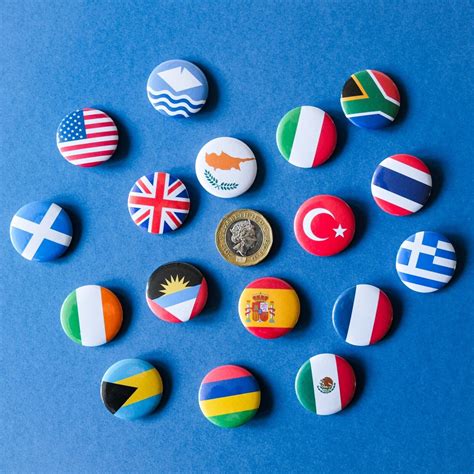 World Flags Pin Badges 1 Inch 25mm Pins Buttons Countries Nations Ebay