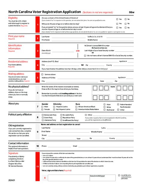 North Carolina Voter Registration Application Fill Out And Sign