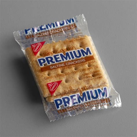 Nabisco Premium 2-Count (0.24 oz.) Whole Grain Saltine Crackers - 500/Case