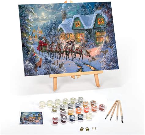 Ledgebay Diy Paint By Numbers Kit For Adults Framed Canvas