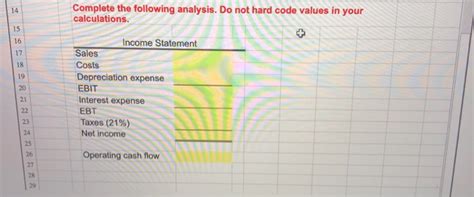 Solved Calculating Operating Cash Flow Excel File НОМЕ