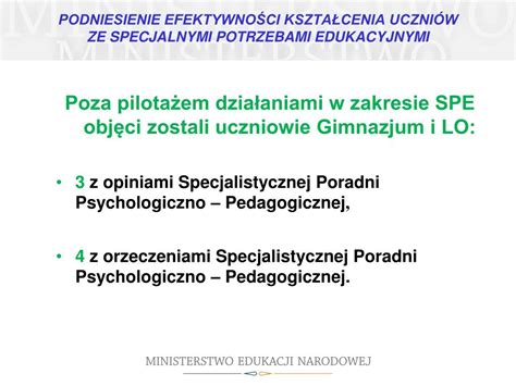 PPT PODNIESIENIE EFEKTYWNOŚCI KSZTAŁCENIA UCZNIÓW ZE SPECJALNYMI