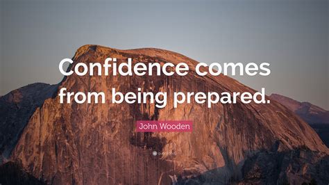 John Wooden Quote “confidence Comes From Being Prepared”