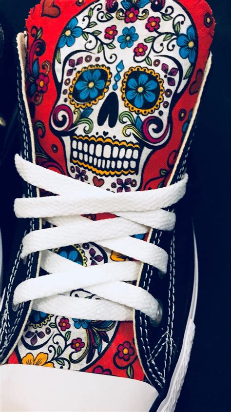 Sugar Skull Converse Chuck Taylor Shoes Etsy