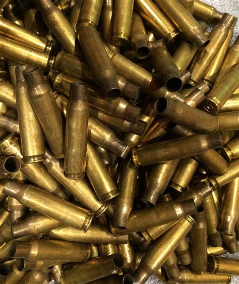 Once Fired Lake City 308 Brass Bag Of 100 Falcon Arms