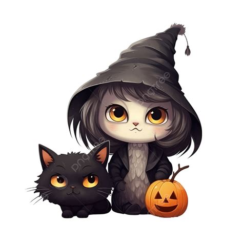 Gnomo Y Gato Negro Halloween PNG Vector De Personaje De Dibujos