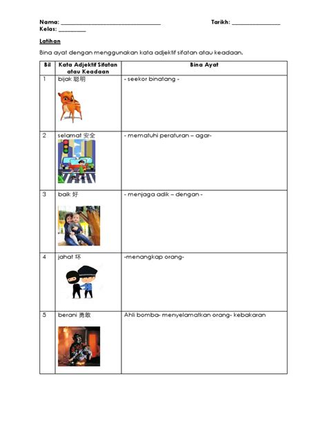 Kata Adjektif Sifatan Atau Keadaan Pdf