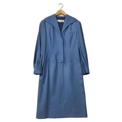 Christian Dior Kleider Blau Strahl Mohair Ref Joli Closet