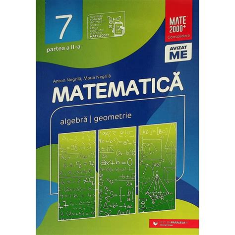 Matematica Clasa A Vii A Partea A Ii A Algebra Geometrie