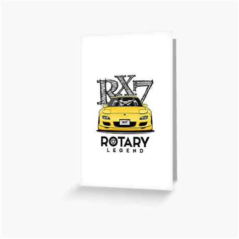 Mazda Rx 7 Car Drawing Vector Greeting Card For Sale By Ajienegara