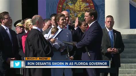 Ron Desantis Sworn In As Floridas New Governor