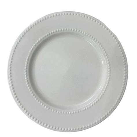 PRATO P SOBREMESA DE PORCELANA NEW BONE PEARL BRANCO 20cm LYOR