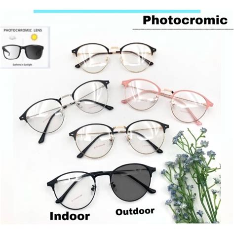 Jual TERMURAH NEW PHOTOCROMIC KACAMATA OVAL TITANIUM KOREAN NEW