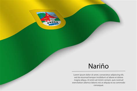 Waviing Flag Of Narino Vector Art At Vecteezy