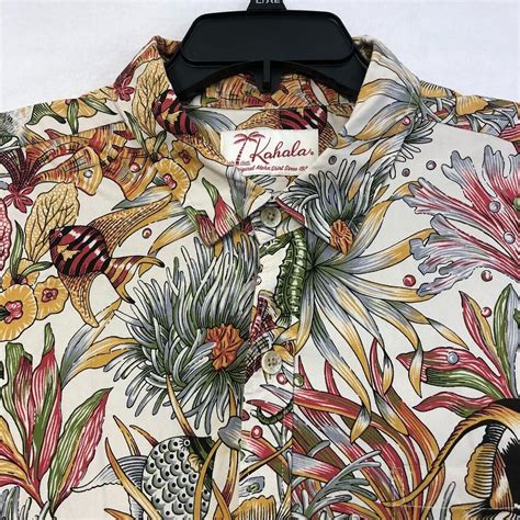 Vintage Kahala Aloha Hawaiian Shirt Men S Cotton Fish Gem