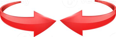 3d Red Curved Arrow