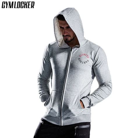 Gymlocker Autumn New Zipper Hoodie Mens Sweatshirt 2018 Clothes Gyms