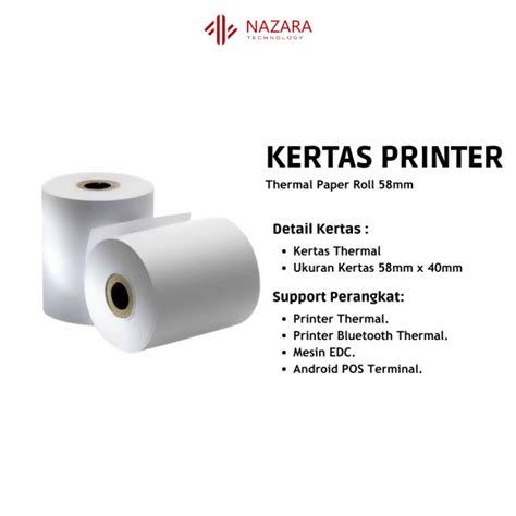 Kertas Thermal Mm X Mm Nazara Online Shop