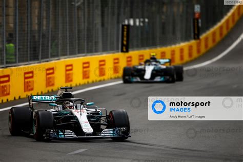 Lewis Hamilton Mercedes Amg F W Leads Valtteri Bottas Mercedes