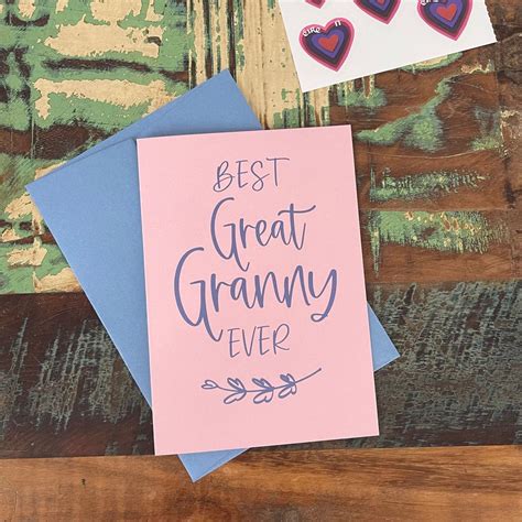 Happy Mothers Day Great Granny Mothers Day Card For Great Granny Best Great Granny Ever Card