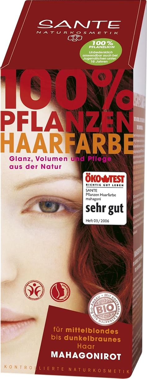 Sante Pflanzenhaarfarbe Mahagonirot 100 G Amazon De Kosmetik