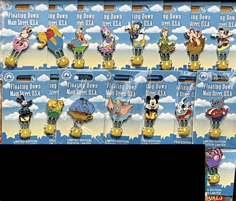Bn Disney Floating Down Main Street Choose Pin Dalmatians Stitch Hot Air Balloon