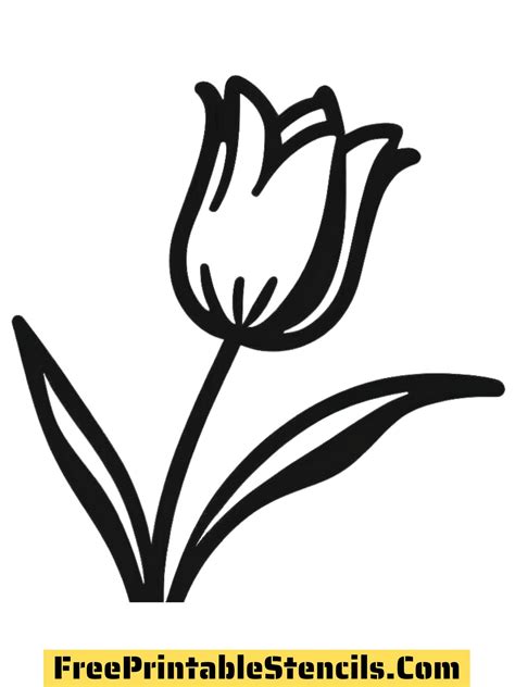 21 Free Printable Tulip Stencils And Silhouettes Free Printable Stencils