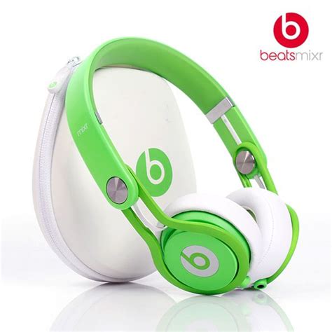 New Genuine Beats By Dr Dre Mixr Neon Dj Swivel Headphones Green