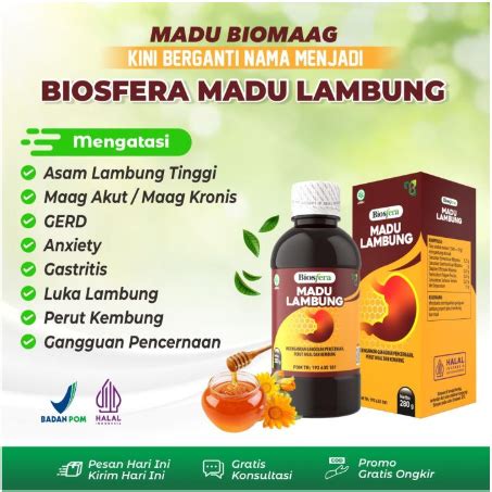 Jual BIOSFERA Madu Biomaag Biomag Obat Herbal Asam Lambung Original