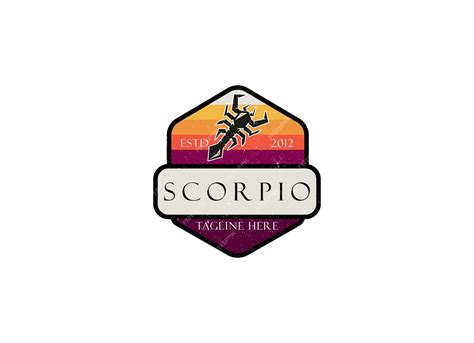 Premium Vector Scorpio Logo Design Classic Hipster Scorpio Logo