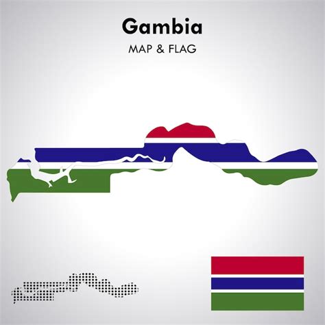 Bandera De Gambia Y Archivo De Vector De Bandera De Mapa De Dise O De