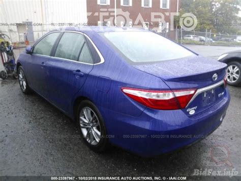 Автомобіль Toyota Camry 2016 Blue 25l лот 23397967 У каталозі з 15