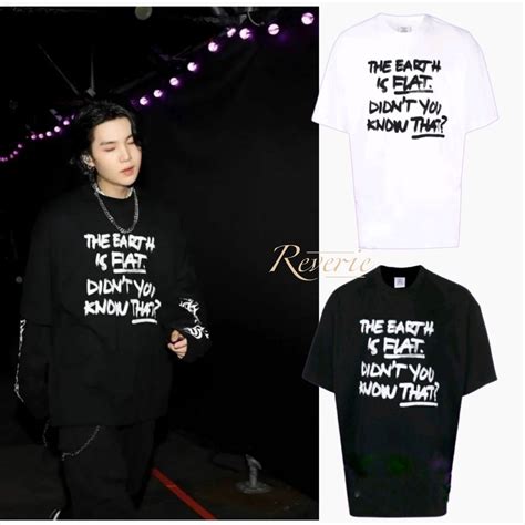 Kaos TSHIRT BTS SUGA EARTH IS FLAT Concert เสอ YET ถง COME ใน BUSAN