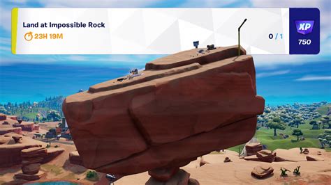 Land At Impossible Rock Location 1 Daily Quest Fortnite Update V19