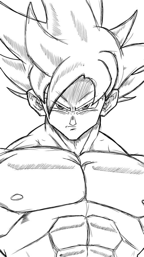 Ultra Instinct Goku Sketch Reece Stewart Goku Zeichnung Skizzen