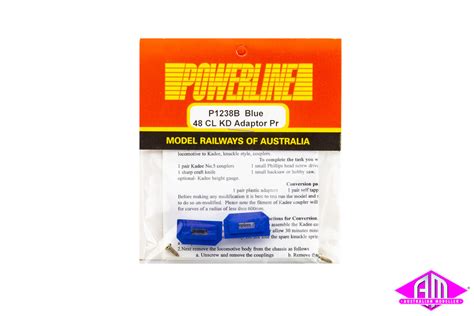 Powerline P1238b 48 Class Kadee Adaptor Blue Ho Scale Australian Modeller