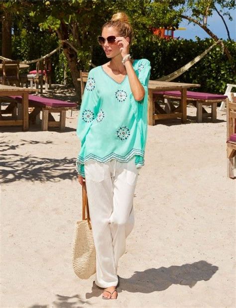 Bali Seas Embroidered Tunic 50 Upf Sun Protective Clothing Cabana