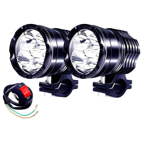 Ourbest Motorcycle Driving Lights Spotlights Fog Auxiliary Lights Cree