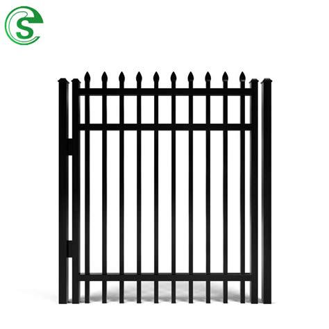 Powder Coated High Security Galvanized Wrought Iron Fence Gate Steel