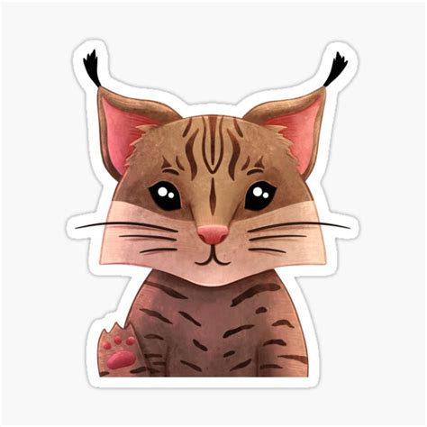 Lynx Cartoon Sticker For Sale By Karmellime Redbubble